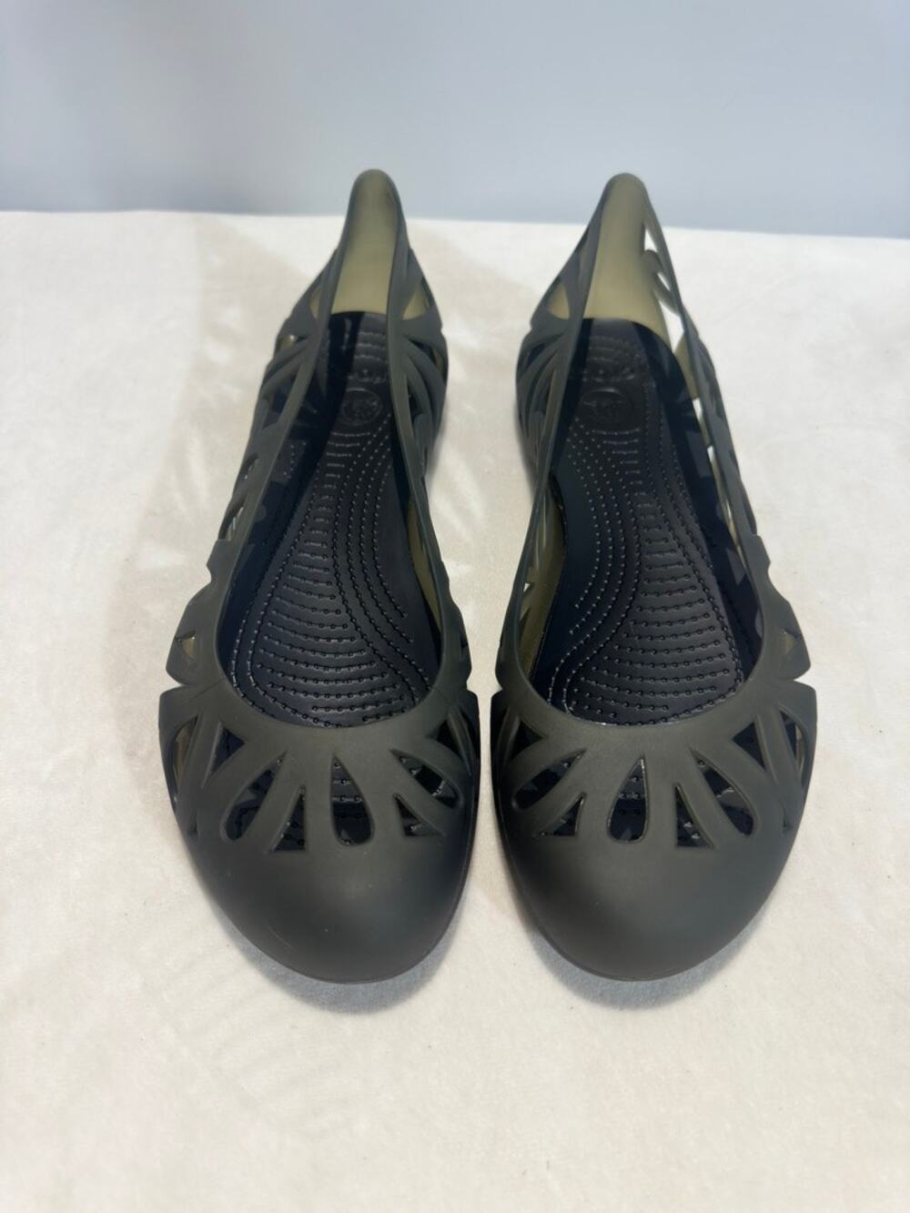 Crocs Adrina III Olive Green Jelly Flats Women's Size  11 Close Toe Comfort